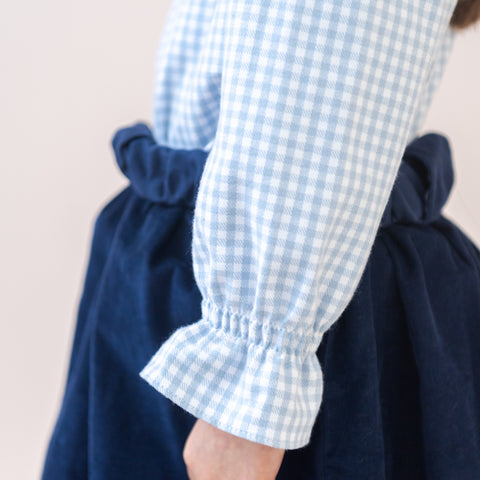 Laurel Girl Shirt - Blue Gingham