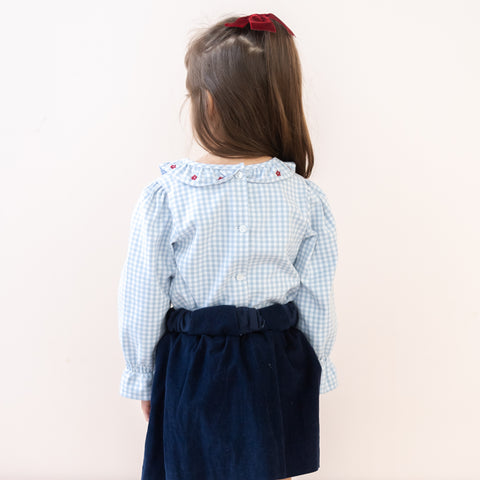 Laurel Girl Shirt - Blue Gingham