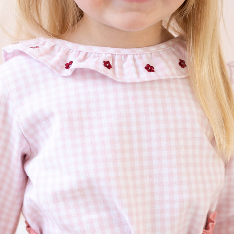 Laurel Girl Shirt - Pink Gingham