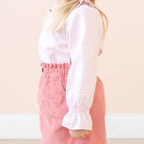 Laurel Girl Shirt - Pink Gingham