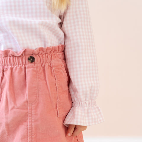 Laurel Girl Shirt - Pink Gingham