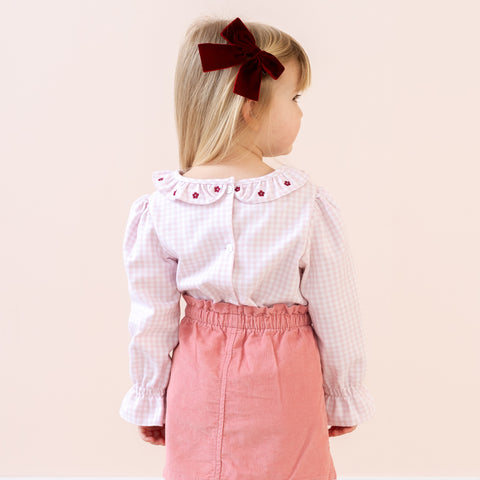 Laurel Girl Shirt - Pink Gingham