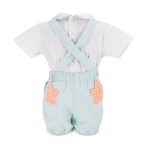 Edward Boy Overall Set - Fall Leaves