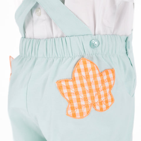 Edward Boy Overall Set - Fall Leaves