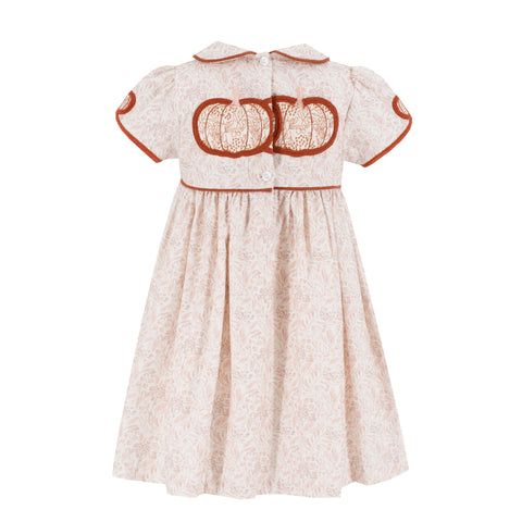 Sarita Girl Dress - Chinoiserie Pumpkin