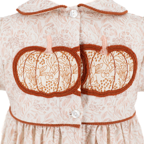 Sarita Girl Dress - Chinoiserie Pumpkin