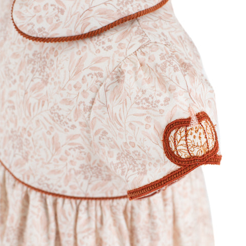 Sarita Girl Dress - Chinoiserie Pumpkin