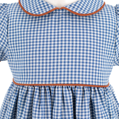 Sarita Girl Dress - Classic Gingham Pumpkin