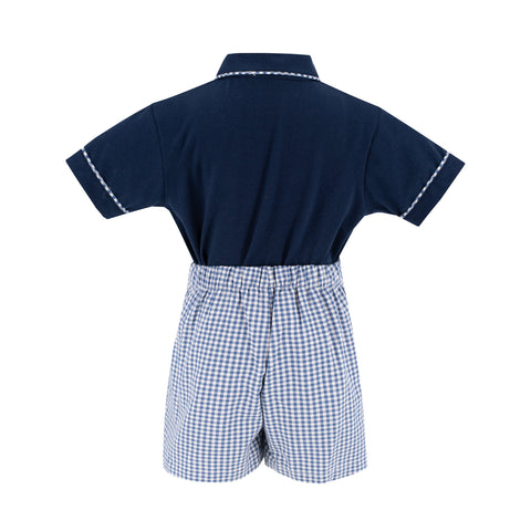 William Boy Polo Set - Classic Gingham Pumpkin