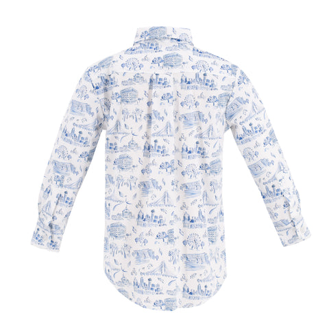 Bates Boy Button Down - Dallas Print