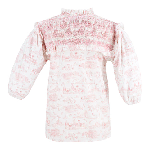 Women's Lizzie Shirt - Dallas Print (Pink)