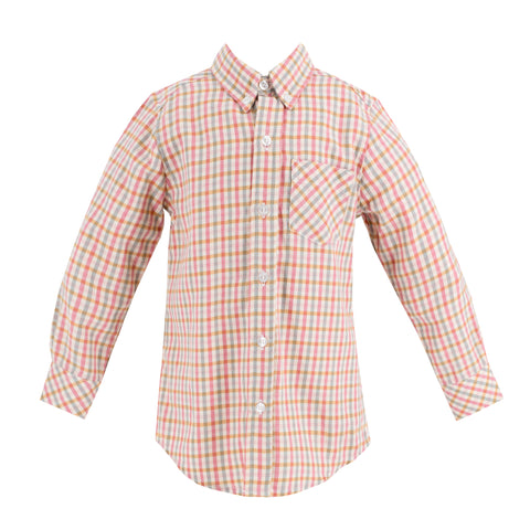 Walker Boy Button Down - Mum Gingham