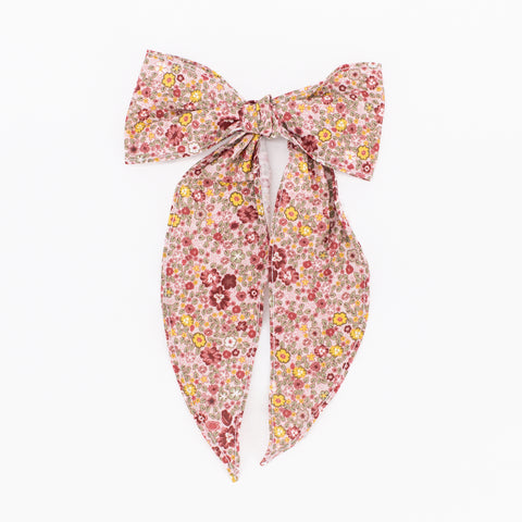 Crimson Floral Bow