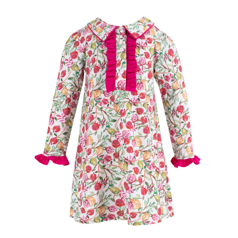 Juliette Girl Dress - White Pomegranate