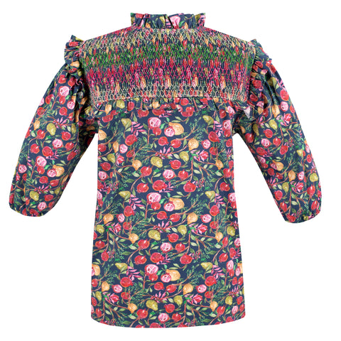 Women’s Lizzie Shirt - Navy Pomegranate