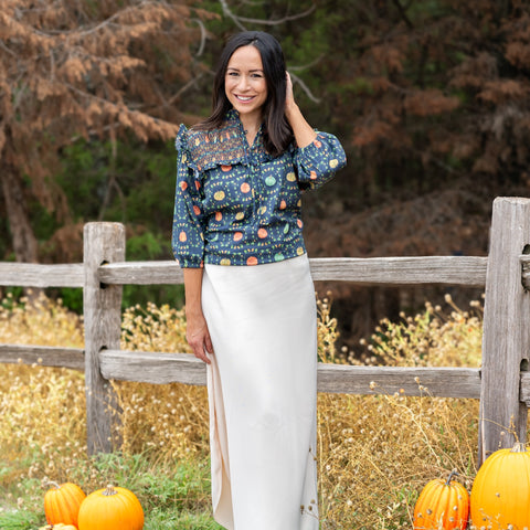 Women’s Lizzie Shirt - Botanical Pumpkin