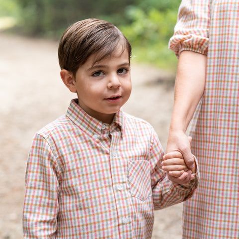 Walker Boy Button Down - Mum Gingham