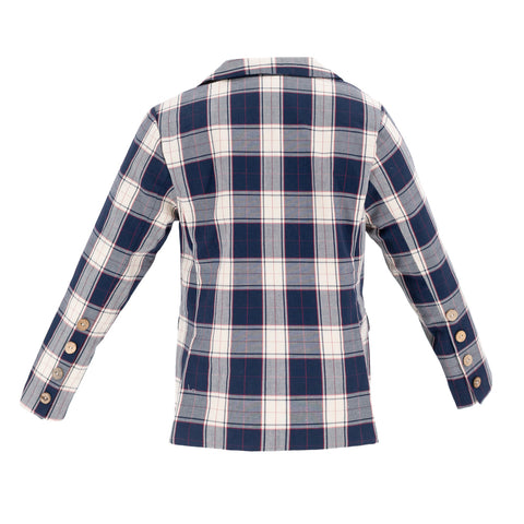 Hayden Boy Blazer - Navy Plaid