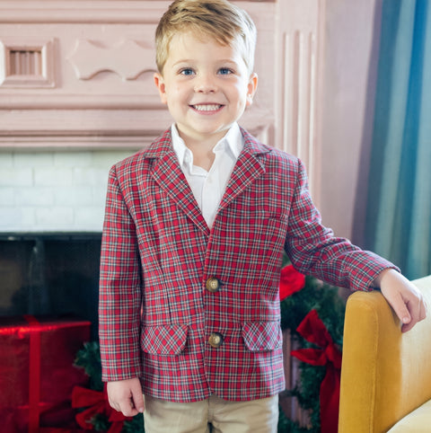 Hayden Boy Blazer - Frosted Tartan