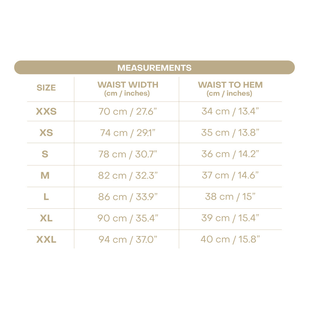 Size chart for Serena Women’s Skort - Racket Print