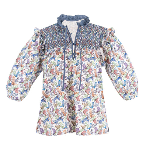 Women's Lizzie Shirt - Boots Print