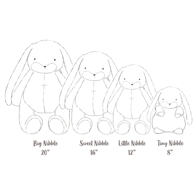 Size chart for Bunnies By the Bay® - Little Nibble Bunny Gray