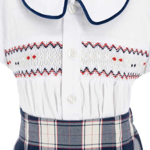 Peter Boy Set - Navy Tartan