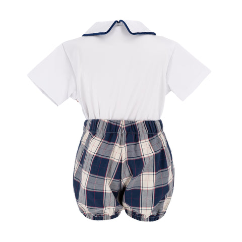 Peter Boy Set - Navy Tartan