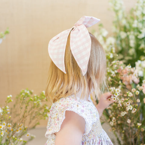 Pink Gingham Bow