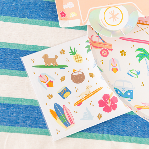 Surf's Up Sticker Set