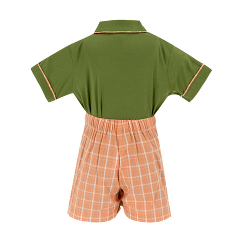 William Boy Polo Set - Orange Check