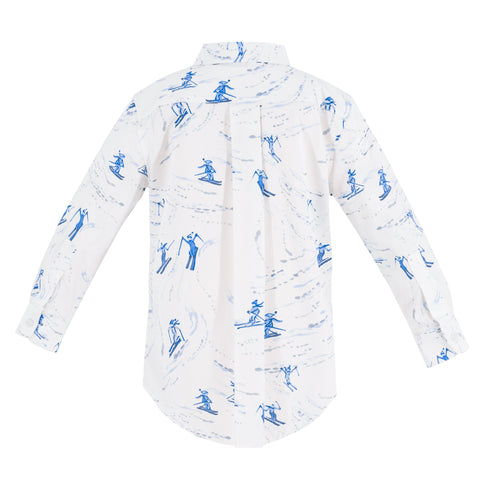 Walker Boy Button Down -  Snowy Slopes