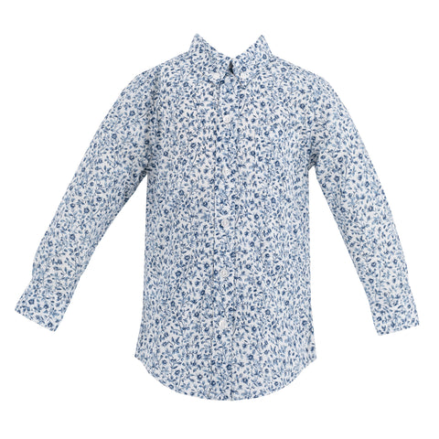 Walker Boy Button Down - Blue Rose