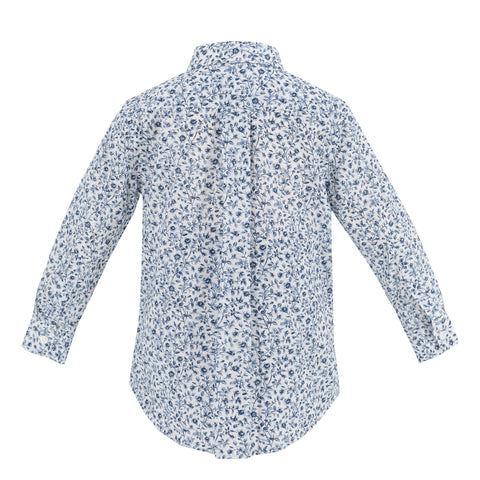 Walker Boy Button Down - Blue Rose