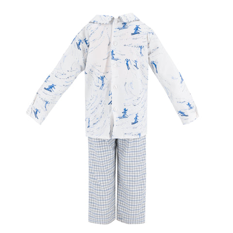 Wyatt Boy Pant Set - Snowy Slopes