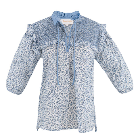 Women’s Lizzie Shirt - Blue Rose