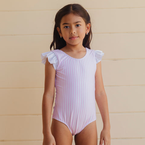Kate Girl One Piece - Pink Stripes