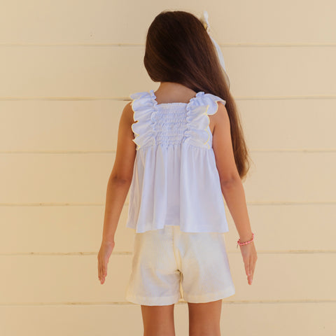 Annie Girl Set - Yellow Stripes