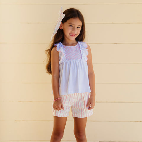 Annie Girl Set - Pink Stripes