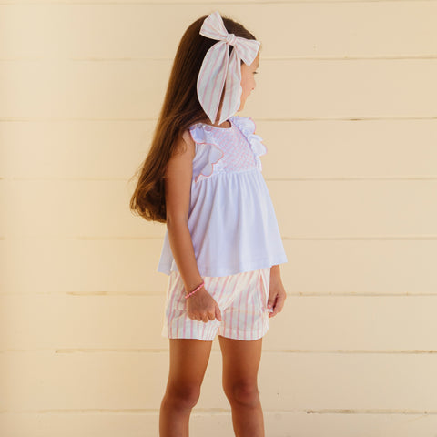Annie Girl Set - Pink Stripes