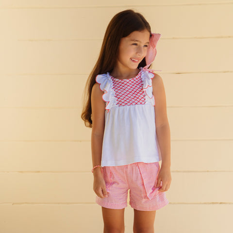 Annie Girl Set - Red Stripes