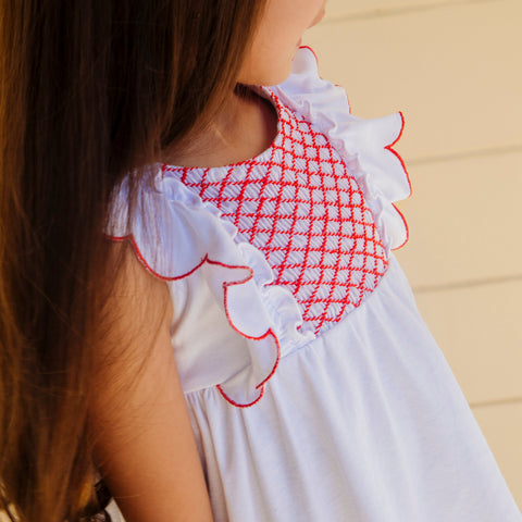 Annie Girl Set - Red Stripes