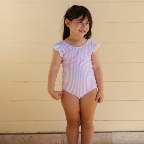 Kate Girl One Piece - Pink Stripes