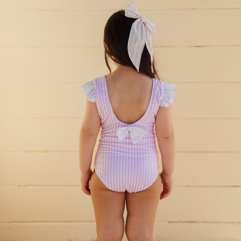 Kate Girl One Piece - Pink Stripes