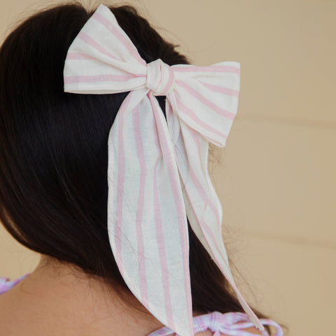 Annie Bow - Pink Stripes