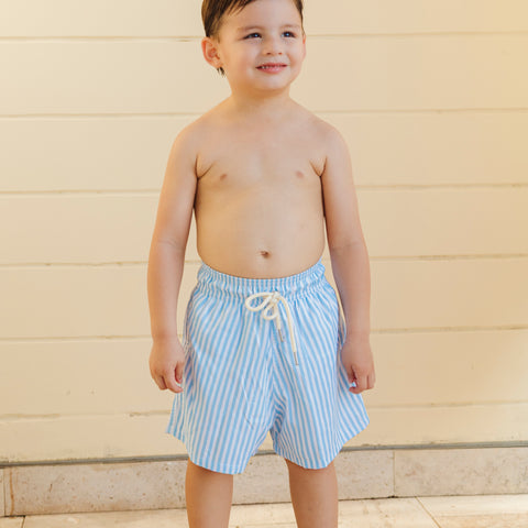 Kyle Boy Swim Trunk - Blue Stripes