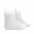 Condor® Scalloped Crochet Ankle Sock - White