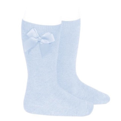 Condor® Knee Sock with Grosgrain Bow - Light Blue