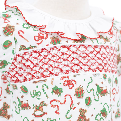 Gingerbread Girl Smocked Nightgown