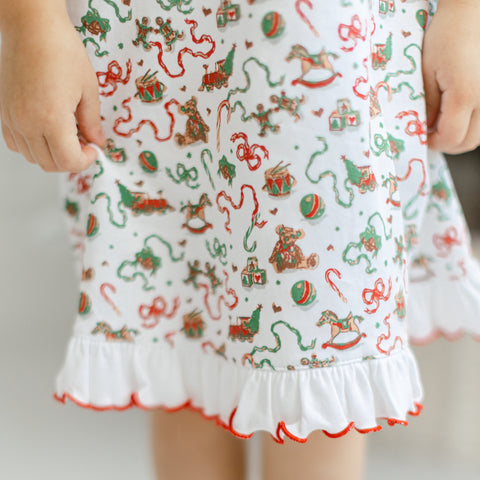 Gingerbread Girl Smocked Nightgown